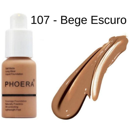 Base PHOERA - Cobertura Completa, Longa Duração e Efeito Matte - Cielle Store